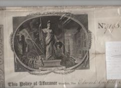 Ephemera – Fire Certificate issued by the Phoenix Assurance Co dated 1794^ with fine engraved