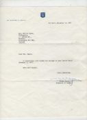 Judaica – autograph – Moshe Dayan^ hero of the six days war brief typewritten letter signed as