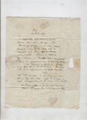 French Revolution – William Augustus Miles autograph note unsigned addressed to Biddulph Cocks & Co^