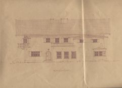 WWII – Architectural plans to Heinrich Himmler’s mansion at Tagernsee – ephemera original