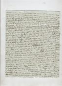 French Revolution – William Augustus Miles the second half of an autograph letter signed to Thomas