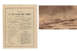 Maritime edition of the ‘SS City of New York Gazette’ printed at sea and dated December 1st 1891^