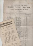 Herefordshire – railways – the Golden Valley Railway small group of printed ephemera relating to the