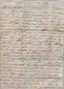 Canada – New Brunswick 1818 extensive ex-patriot letter from an Englishman named Charles Howe to his