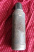 Gandhi a large thermos flask^ in somewhat poor condition^ with areas of rust. This was used by