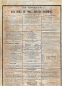 Ephemera – Duke of Wellington printed broadside for the funeral of the Duke of Wellington^ listing