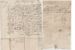 Industrial Revolution – Postal History – Bishop Mark 1670 ms letter from John Hancock to Peter