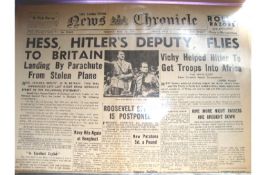 WWII – newspapers fine collection of approx 22 WWII newspapers covering major events including the