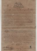 China – slavery An original employment contract for a Chinese Slave worker dated 1857^ printed in