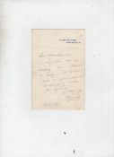 Autograph – Henry Irving^ Actor brief als contained in a good Victorian scrap album together with