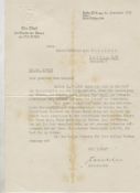 Autograph – WWII – Phillip Bouhler – war criminal – head of Hitler’s Chancellery typewritten