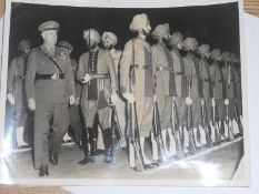 India – Maharajah of Patiala – photograph of him inspecting soldiers.