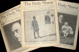 Polar – Antarctic – Captain Scott fine group of approx 11 original editions of the Daily Mirror 1913