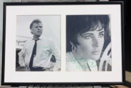 Autographs – Entertainment – Burton and Taylor two fine bw 10x8 photographs of Richard Burton and