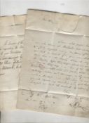 Canals – the Rochdale Canal two ms letters dated 1800 and 1802 respectively both concerning