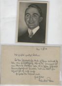 WWII – Autograph – U Boats – Gunther Prien excessively rare autograph letter signed by Prien dated