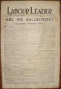 Communism – George Bernard Shaw "Are we all Bolshevists?" headline article in Labour Leader April