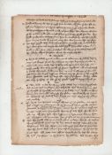 Sir Thomas More attacks William Tyndale manuscript on 2pp 4to being a an extract from the papers