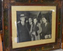 India – Krishna Menon and Earl Mountbatten rare large framed photograph showing Krishna Menon^