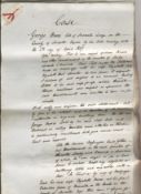 Leicestershire – Snaresdon Hall group of approx 20 ms documents concerning a legal inheritance