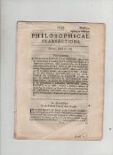 Science good copy of Philosophical Transactions for March 16th 1667^ unbound^ 15pp in fine