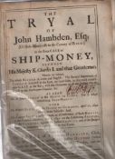 Ship Money The Tryal of John Hambden Esq of Stoke Mandeville in the County of Bucks in the great