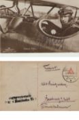 WWI – autograph – Herman Goering excessively rare postcard with image of Goering as a Luftwaffe