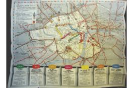 Ephemera – map – Coronation 1953 the London Transport map for the Coronation in 1953 featuring the