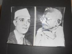Gandhi photograph showing Gandhi and Nehru under arrest by the British dated 1942 Press still with