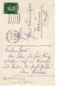 WWII – autograph – Goebbels postcard sent to a friend dated 1928^ the main body written by an