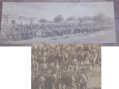 India – Sikh Soldiers 1870s-1880 – Indian Photograph – A panoramic view of a Punjab Regiment –