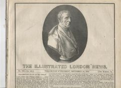 Ephemera – Duke of Wellington folder containing approx seven editions of the London Illustrated News