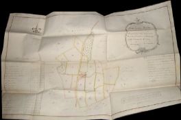 Surrey – Manuscript estate plan 1777 a fine ms estate plan for land and property called Gatehouse