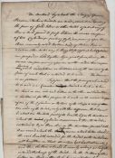 Science – William Playfair manuscript document folio 6pp being a specification for a patent taken