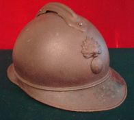 WW1 M15 Adrian helmet (French: Casque Adrian) was a Combat Helmet: Helmet having Flaming Bomb with