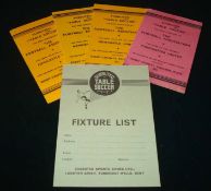 Subbuteo Flats Accessories: Fixture Cards Rare Pink example 1948/49, Yellow 1950 Fixture Card x3