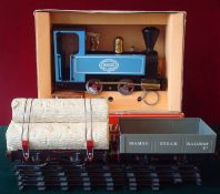 Mamod Steam Loco and Rolling Stock: Light Blue Steam Loco complete with Fire Blocks and