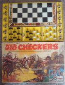 Triang Wild West Checkers: Having Cowboys and Indians Pieces with Playing board in Original Box