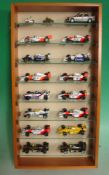 Collection of 17 Minichamps Ayrton Senna diecast race cars: Mostly Formula racing cars together with