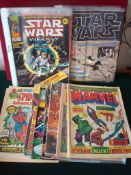 Collection of British Issue Comics: To include Star Wars Weekly No 1 Feb 1978 together with