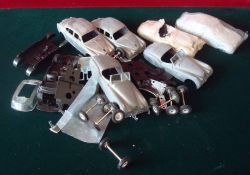 Corgi Toys Factory Pre made Diecasts: Small selection of un-made Jaguars having base metal bodies,