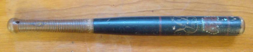 George 1V Police Truncheon: Having hand painted Crown with GR Cyphur beneath and tapered baton