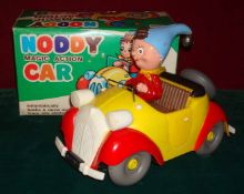 Lincoln International Noddy Magic Action Car: Yellow, red, black and white plastic car with metal