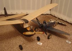 2 Complete Balsa Wood Airplane Kits: Both with Aero Engines made to a very high standard ready to go