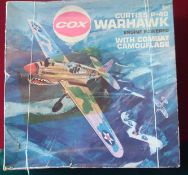 Cox Curtiss P40 Warhawk: Engine powered with Combat Camouflage line controlled plane in original box