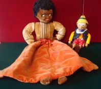 Norah Wellings Pyjama Case Doll: Made by Farnell`s Alpha Toys dressed in European clothing some