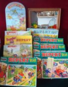 Rupert Bear Collection: To Include Bagatelle, Illustrated Mirror, 4 Hope Jigsaw Puzzle 1970 23 x