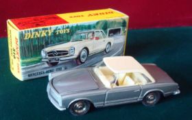 Dinky Toys Mercedes Benz 230SL: Number 516 French issue Silver Body with cream interior having