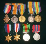 Collection of WW1 & WW2 Medals: To consist of WW1 Trio to T4-086707 Dvr G H Melicott A.S.C., WW1