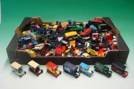 Large Box of Playworn Diecast cars and Commercials: Featuring Lledo, Matchbox and some Superfast